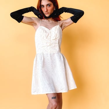 1960s Cream Mini Dress, sz. XS