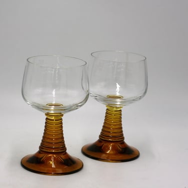 vintage Roemer German Wine Glasses Set of Two 