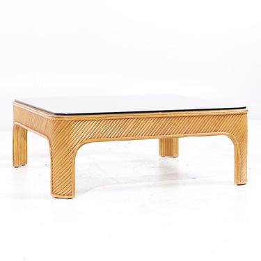 Gabriella Crespi Style Pencil Reed Mid Century Coffee Table - mcm 