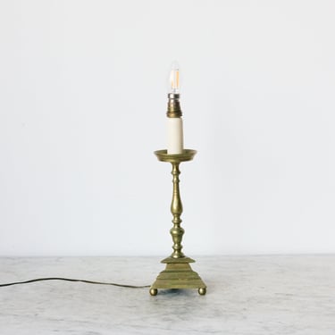 Brass Candlestick  Lamp