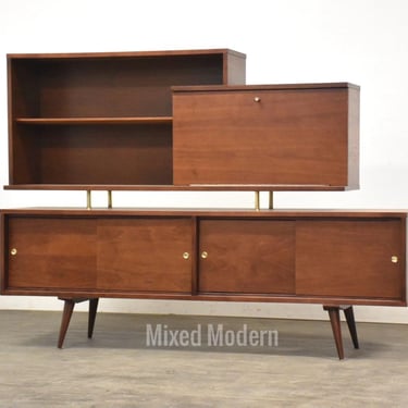 Refinished Walnut Sideboard Credenza 