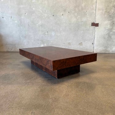 "Cinzia" Book Matched Walnut Burl Coffee Table By Arhaus