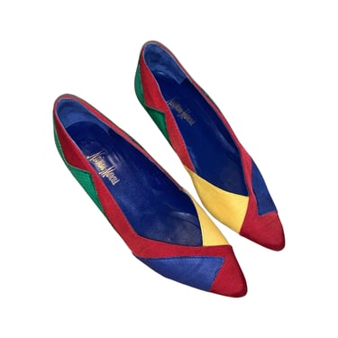 Vintage 1980s Colorblock Textured Neiman Marcus Pumps 