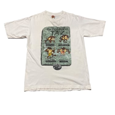 (L) White The Evolution of Tan Looney Tunes T-Shirt 070322 RK