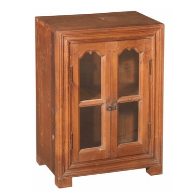 Small Teak Cabinet with Glass