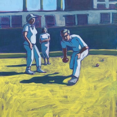 Bocce #2  |  Original Acrylic Painting on Deep Edge Canvas 18 x 24 