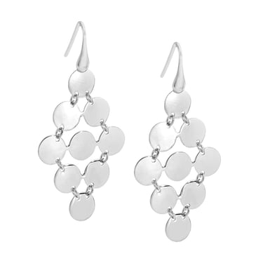 Earrings | Silver Connected Discs