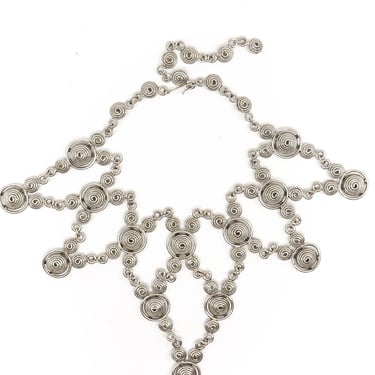 Spiral Linked Bib Necklace