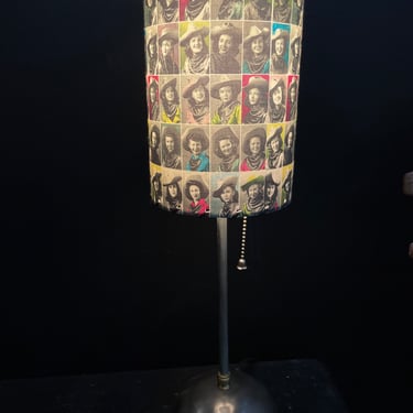 Lamp with Cowgirl Lampshade