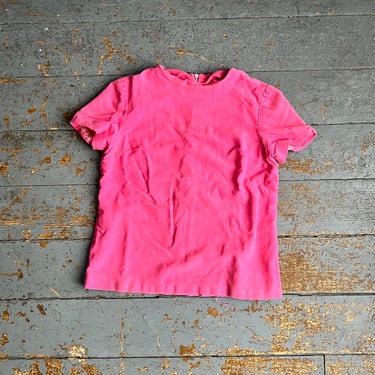 Vintage 1960s Homemade Short Sleeve Shirt Blouse 
