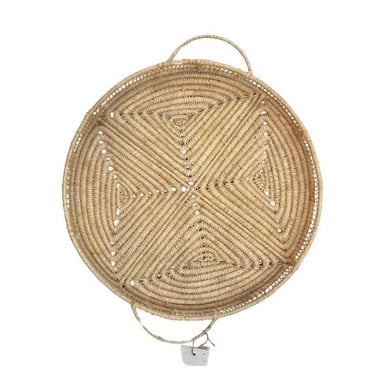 woven circle tray