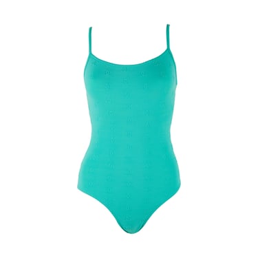 Chanel Turquoise Logo One Piece