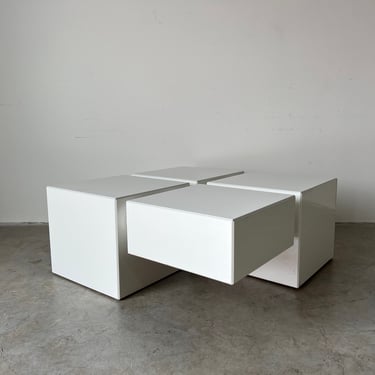 80's Postmodern Modular Square Coffee Table 