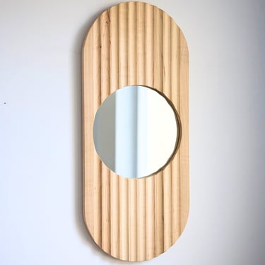 Fluted Collection - Klon Mirror | Wall Mirror For Home Gift Decor Modern Mirror Decor For Entryway Mirror Framed Wood 