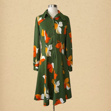 Vintage 1970s Sears Mod Floral Dress, 1970s Sears Dress, 70s Floral Dress 