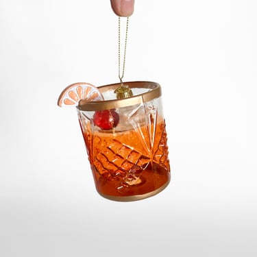 Old Fashioned Cocktail Ornament