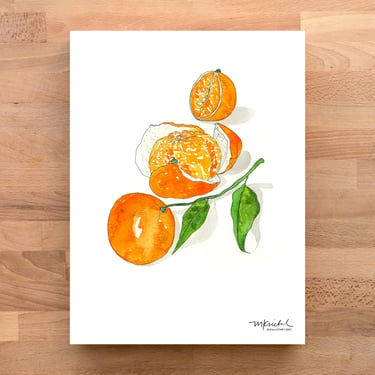 Tangerine Watercolor Art Print