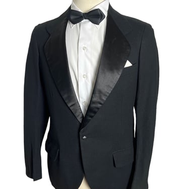 Vintage 1930s Wool Tuxedo Jacket ~ 36 ~ Suit ~ Wedding ~ Blazer / Sport Coat / Suit ~ Tux / Smoking 