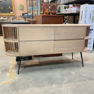 Solid Oak Sideboard with Splayed Legs