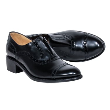 Angela Scott - Black Leather Oxford Style Shoe Sz 8.5