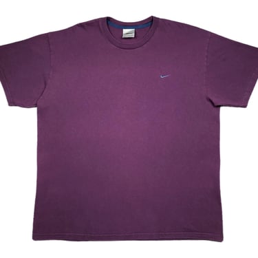 Vintage 90s/Y2K Nike Side Swoosh Embroidered Contrast Color T-Shirt Size XXL 