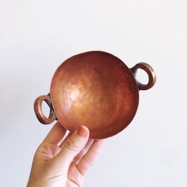 Vintage Indian Copper Hand-Forged Kadhai 