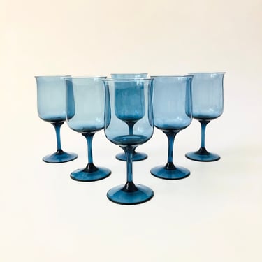 Blue Wine Glasses by Lenox - Set of 6 