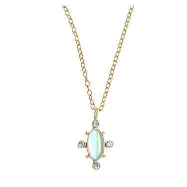 Petite Luminite Blue Topaz Necklace