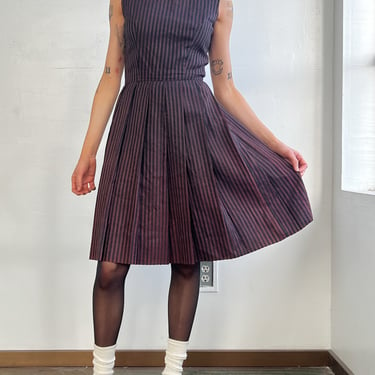 Vintage Cocoa Stripes Daydress (S)