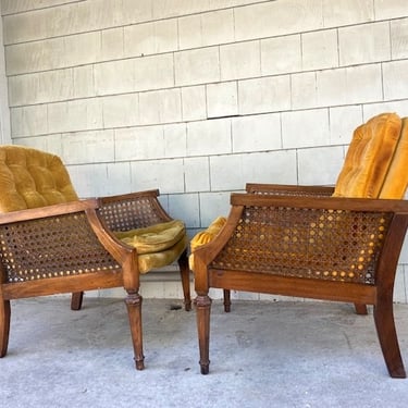 Midcentury Hollywood Regency Club Chair Pair