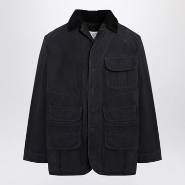 Maison Margiela Black Waxed Cotton Jacket Men