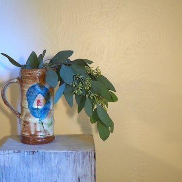 Vintage earthenware jug/vase by Jane Bowen - shipping included!! 
