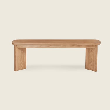 Solid Wood Bench | Oak - Walnut Entryway & Dining Bench | Modern, Farmhouse, Scandinavian Style | VAIL BENCH 