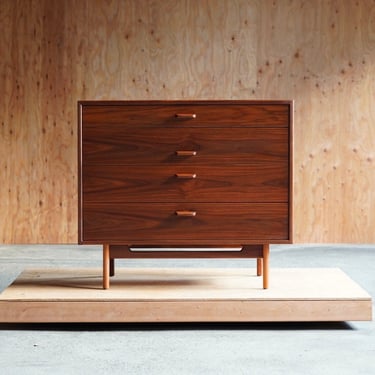 Jens Risom Designs Walnut Four Drawer Chest 