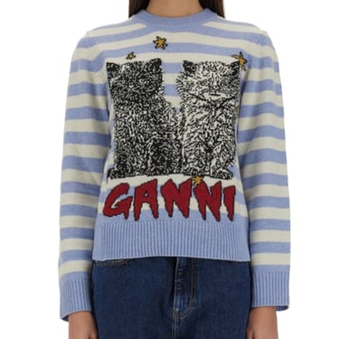 Ganni Women Striped Sweater