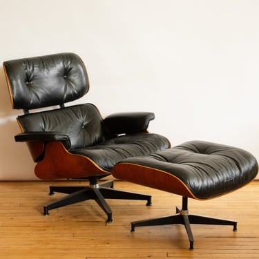 Rosewood Eames Lounge Chair & Ottoman