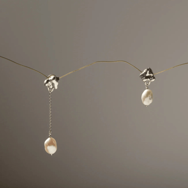 Silver Neb Drop Earrings - Faris