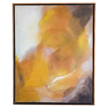 Original Abstract on Canvas by Evelyn Benson, ca. 1965