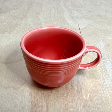 Fiestaware P86 Teacup in RETIRED Color Persimmon, Vintage Fiesta Ceramic Coffee Mug 