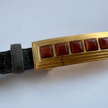 Vtg Carlisle Leather Belt | S/M