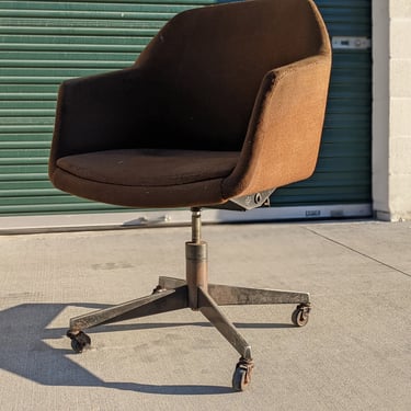 Vintage Steelcase office chair | Needs TLC | MCM | Mid Century | Retro | Brown tweed 