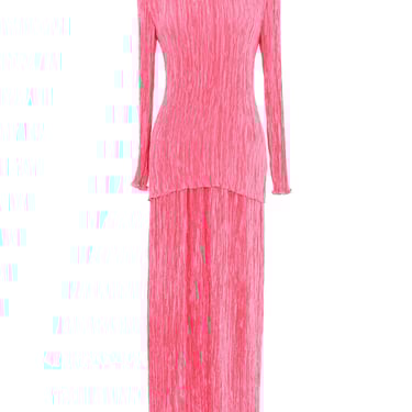 Mary McFadden Bubblegum Plisse Pleat Ensemble