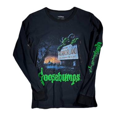 Vintage Goosebumps T-Shirt Long Sleeve Horror Land Book Tee