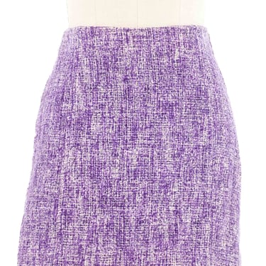 1996 Prada Purple Tweed Mini Skirt
