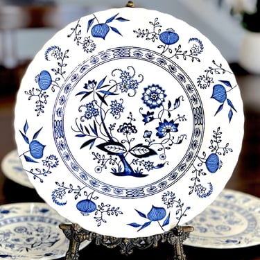 VINTAGE: 4pcs - Blue Nordic J. & G. Meakin Plates - Made in England - Replacement - Blue and White Plates - SKU 