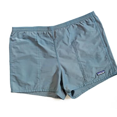 vintage shorts / Patagonia shorts / 1990s Patagonia baggies blue nylon lined drawstring waist shorts Large 