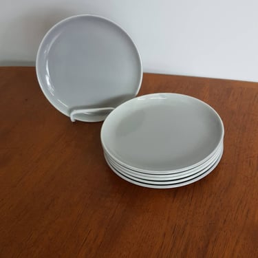 Set of 6 W. S. George Ranchero Gray Bread Plates 