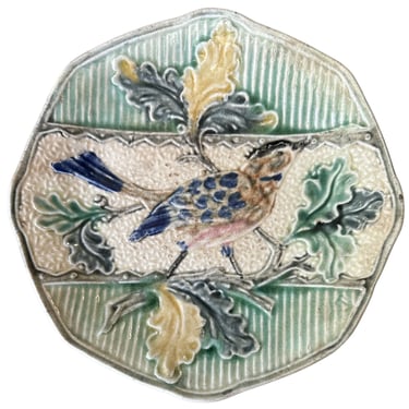 French Majolica Bird Plate