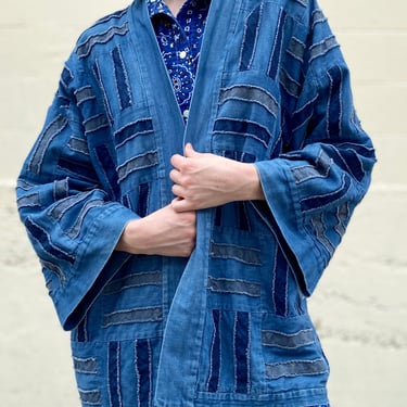 Kimono Patchwork Denim Jacket