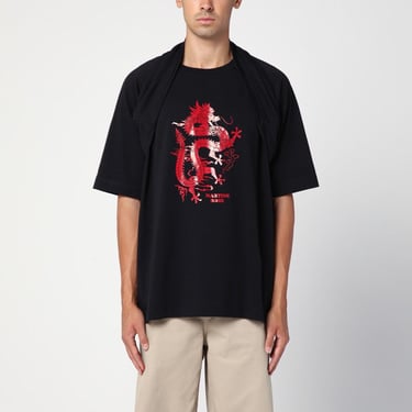 Martine Rose Oversized Black T-Shirt Celebration With Print Men